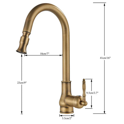 Classic Brass Kitchen Faucet - Traditional Mixer Tap