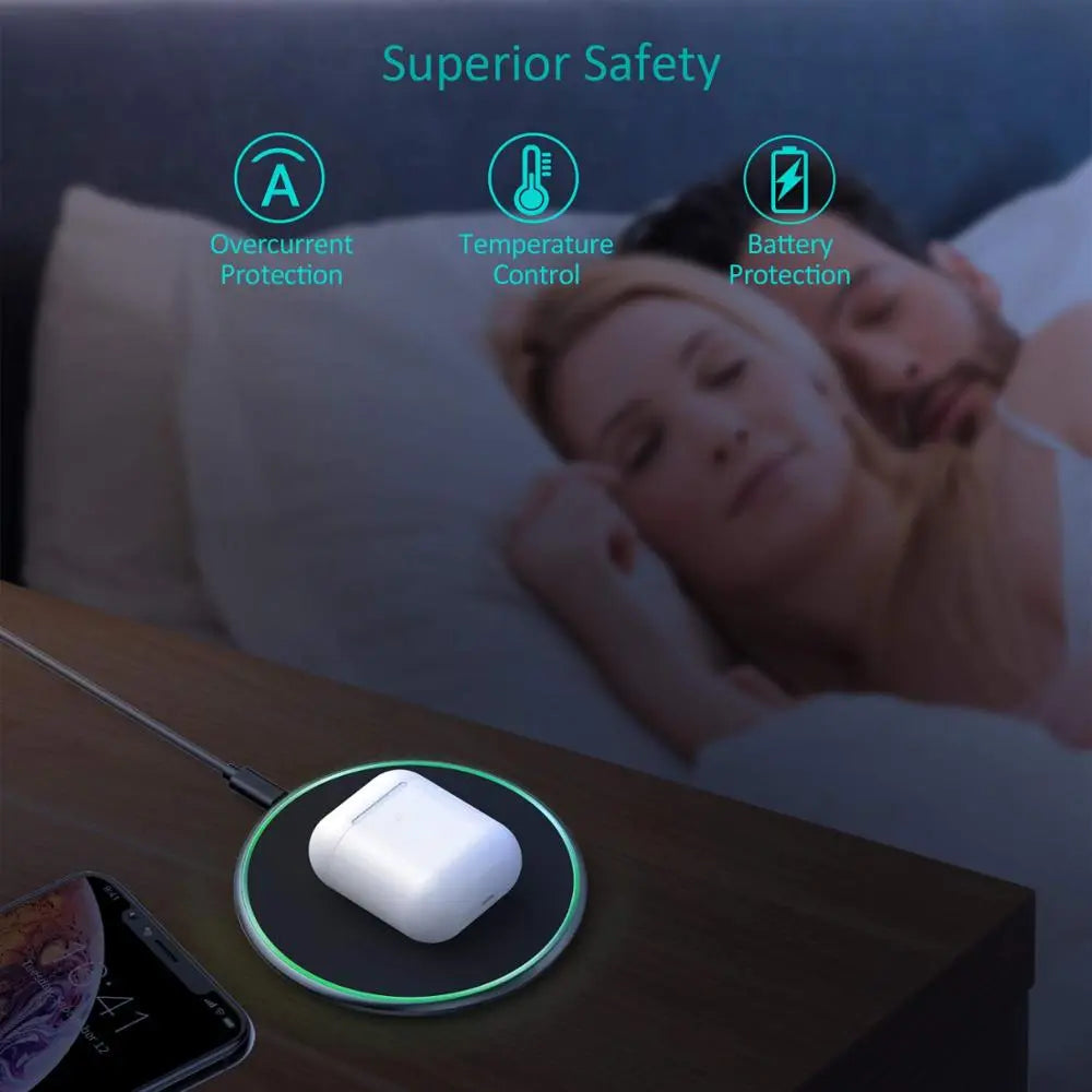 Quick Wireless Charger Pad for iPhone & Android