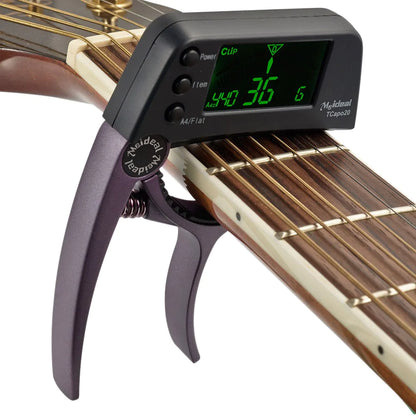 Compact Clip-On Guitar Tuner and Capo Set