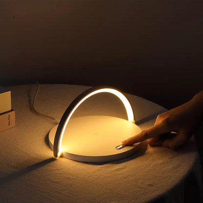 Compact 3-in-1 Wireless Charging Desk Lamp with Phone Holder