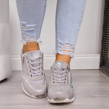 Ladies Easy Zip Up Shoes