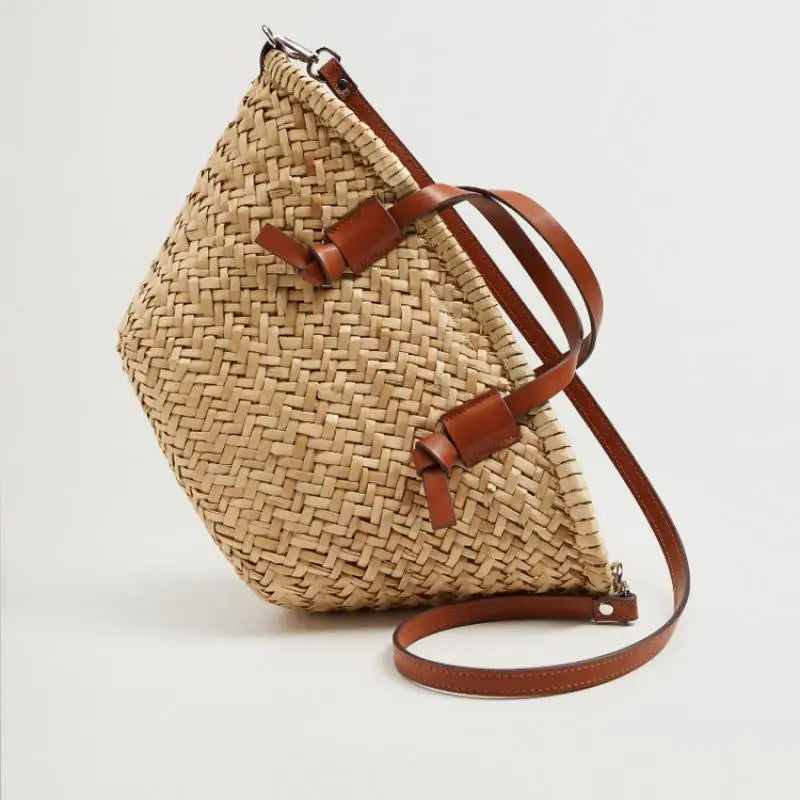 Natural Woven Beach Tote Bag