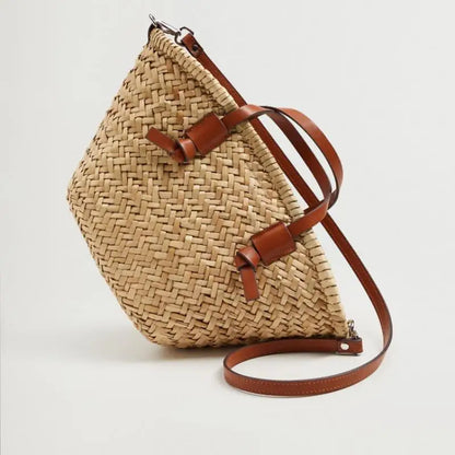 Natural Woven Beach Tote Bag