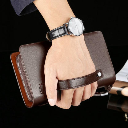 Classic Men's Leather Clutch Wallet