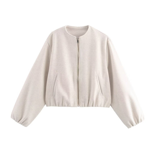 Warm Women's Padded High Neck Bomber Jacket - Luxivelle