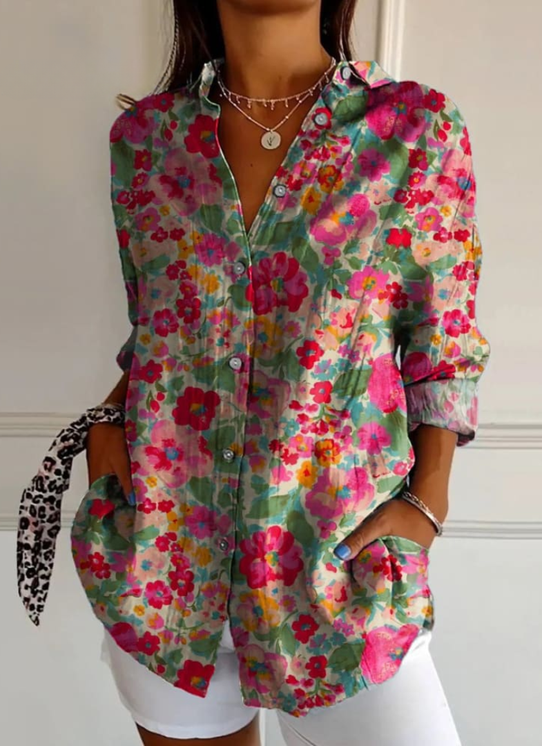 Simone | Floral printed Summer Blouse