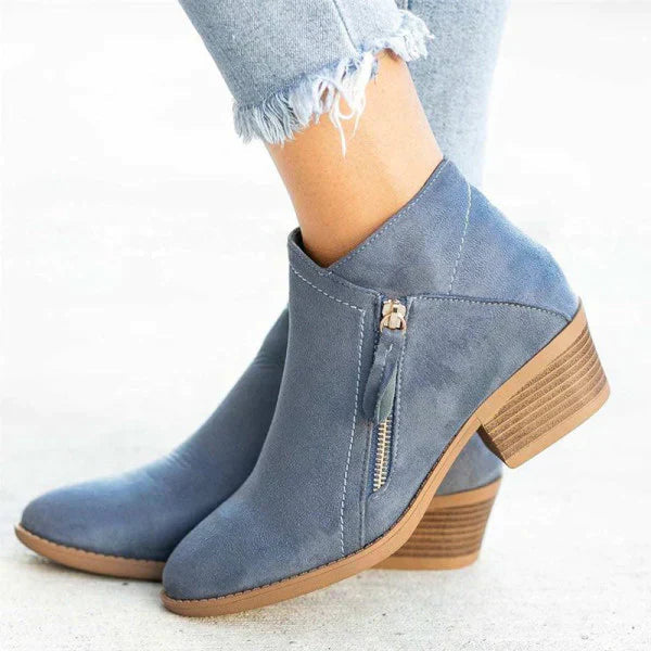Luxurious Suede Ankle Boots for Women - Luxivelle