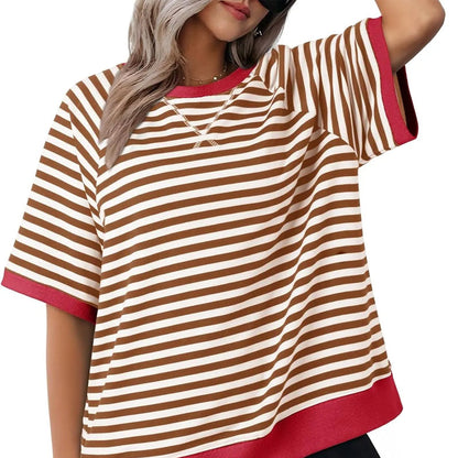 Julia | Casual Striped Short Sleeve T Shirt