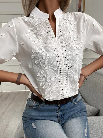 Mandy | Elegant Design V Neckline Blouse