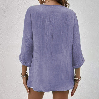 Katharina | Relaxed Casual V Neck T Shirt