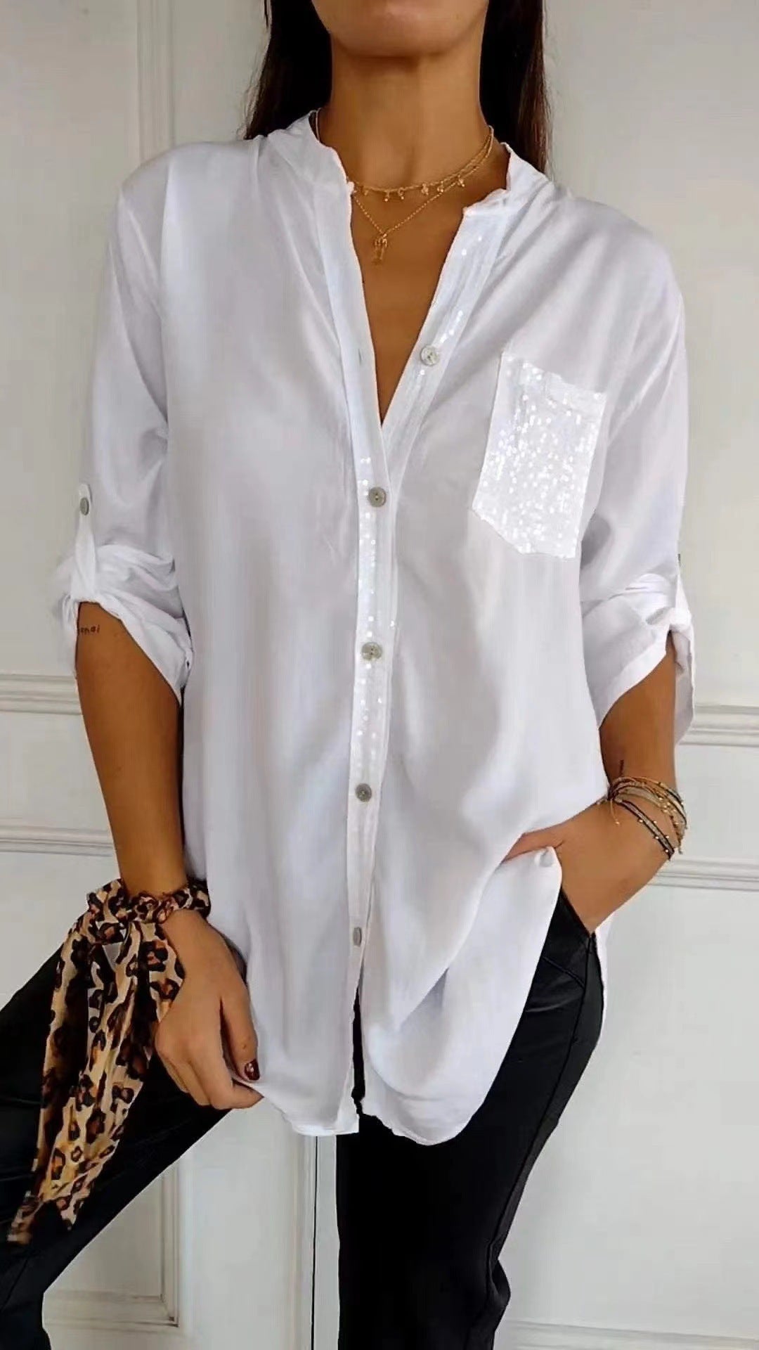 Kathrin | Womens Sequin Blouse