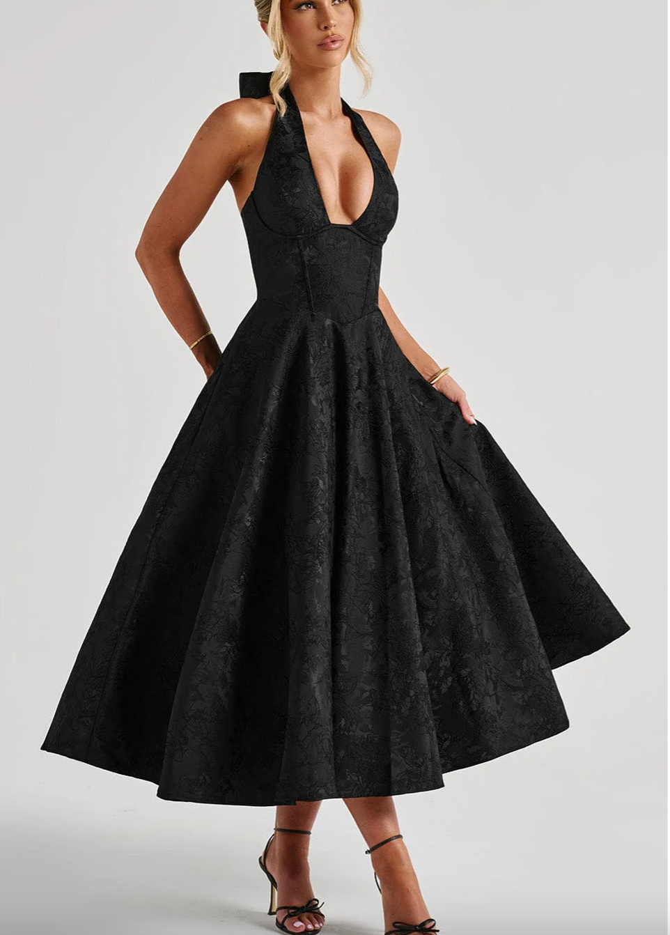 Helene | Smart MIDI Dress with Neckholder