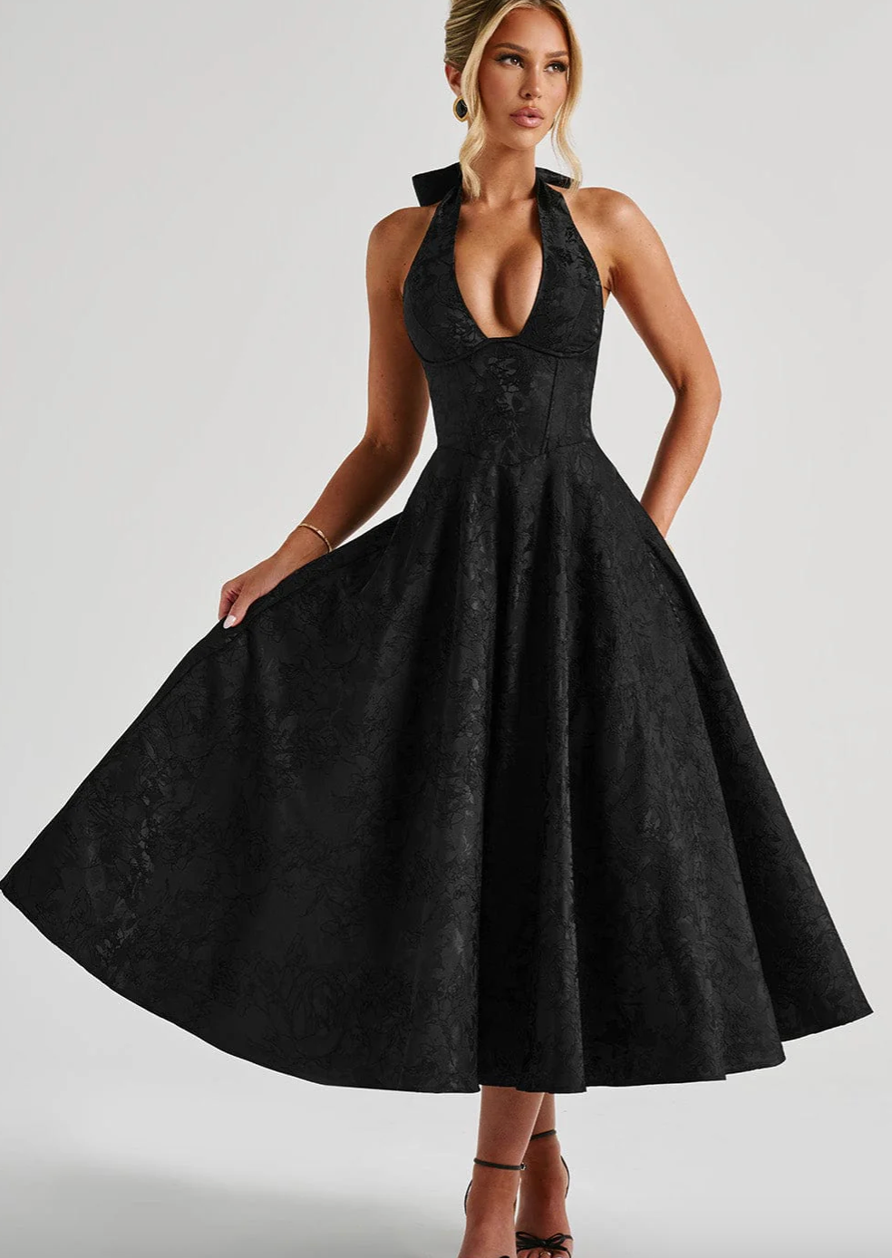 Helene | Smart MIDI Dress with Neckholder