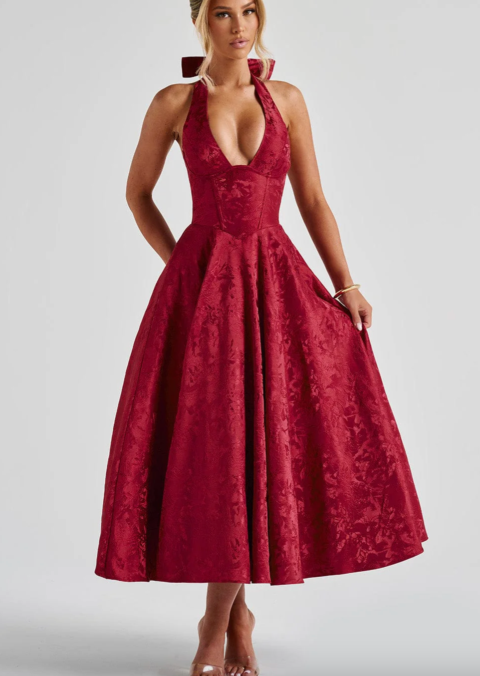 Helene | Smart MIDI Dress with Neckholder