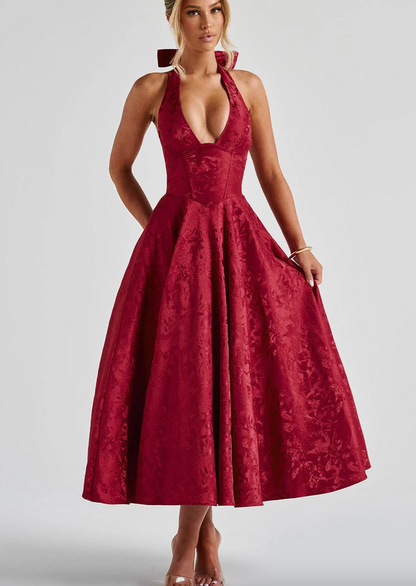 Helene | Smart MIDI Dress with Neckholder