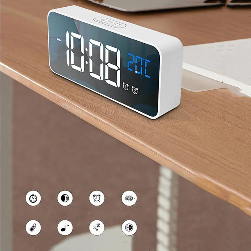 Smart LED Digital Clock with Music and Voice Assistant
