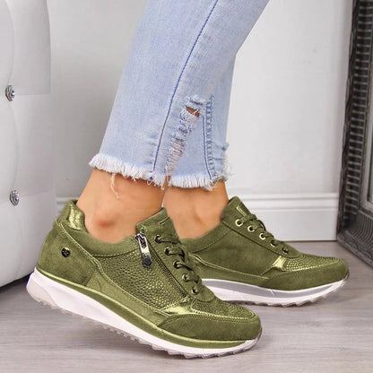 Ladies Easy Zip Up Shoes