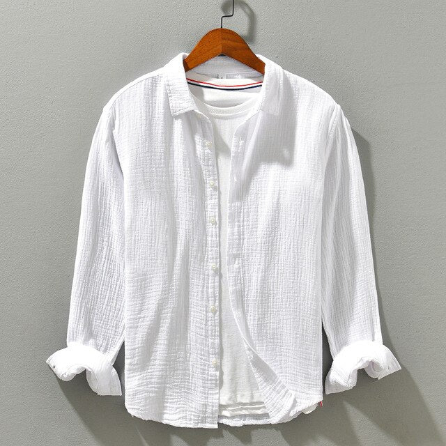 Hidde | Plain men's long-sleeved shirt 6