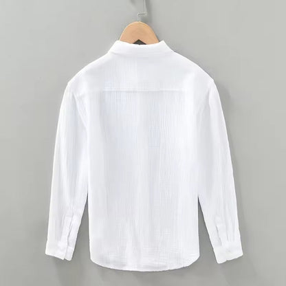 Hidde | Plain men's long-sleeved shirt 7