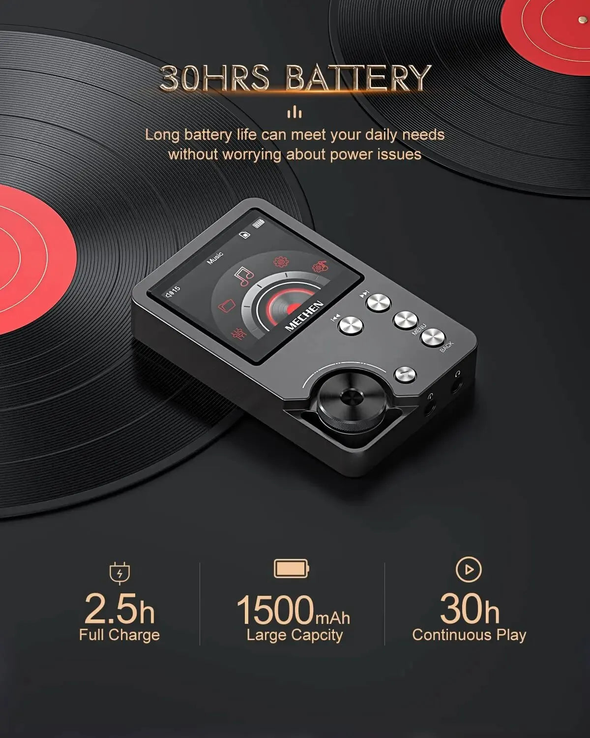High Quality Digital Music Player with 64GB Storage