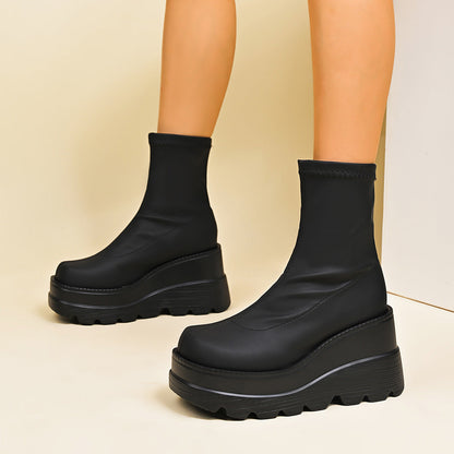 Trendy Women's Ankle High Boots - Luxivelle