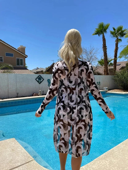 Flattering High Waist Swimsuit with Beach Cover Up