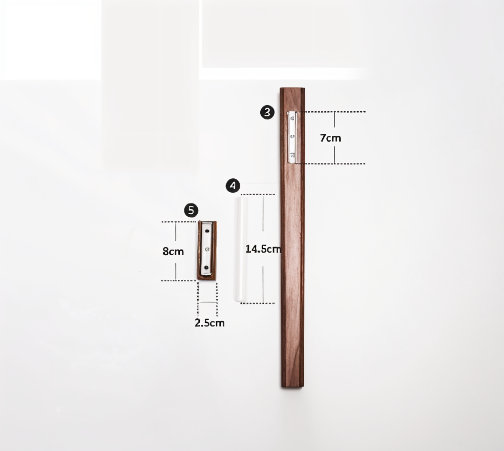 Natural Wooden Wall Vase for Flowers