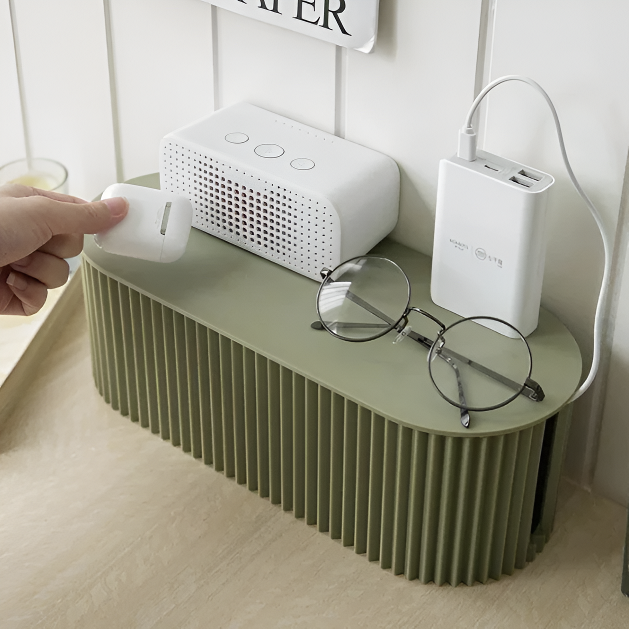 Slim Cable Management Box - Pastel Colour Cable Organizer