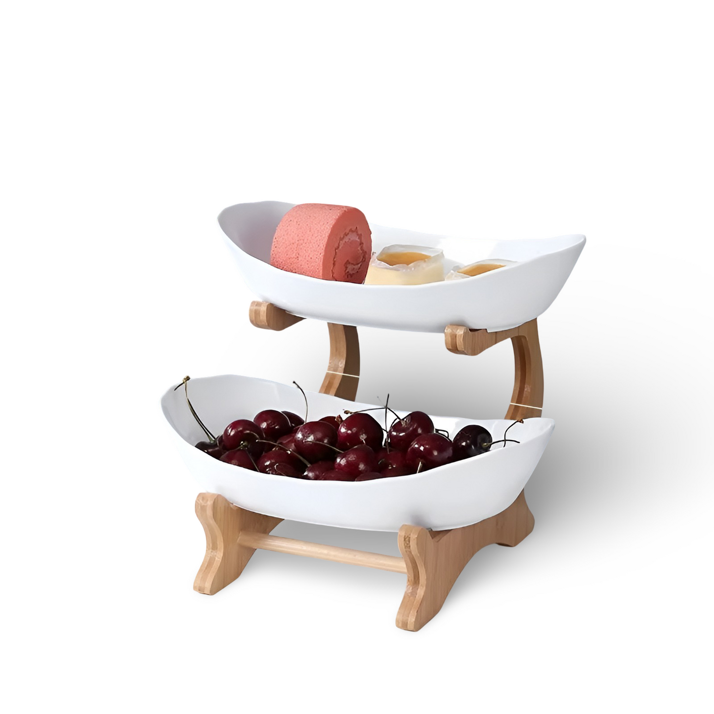 Natural Wooden Multi Tier Fruit Stand