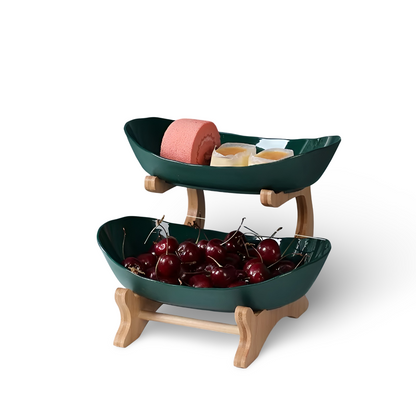 Natural Wooden Multi Tier Fruit Stand