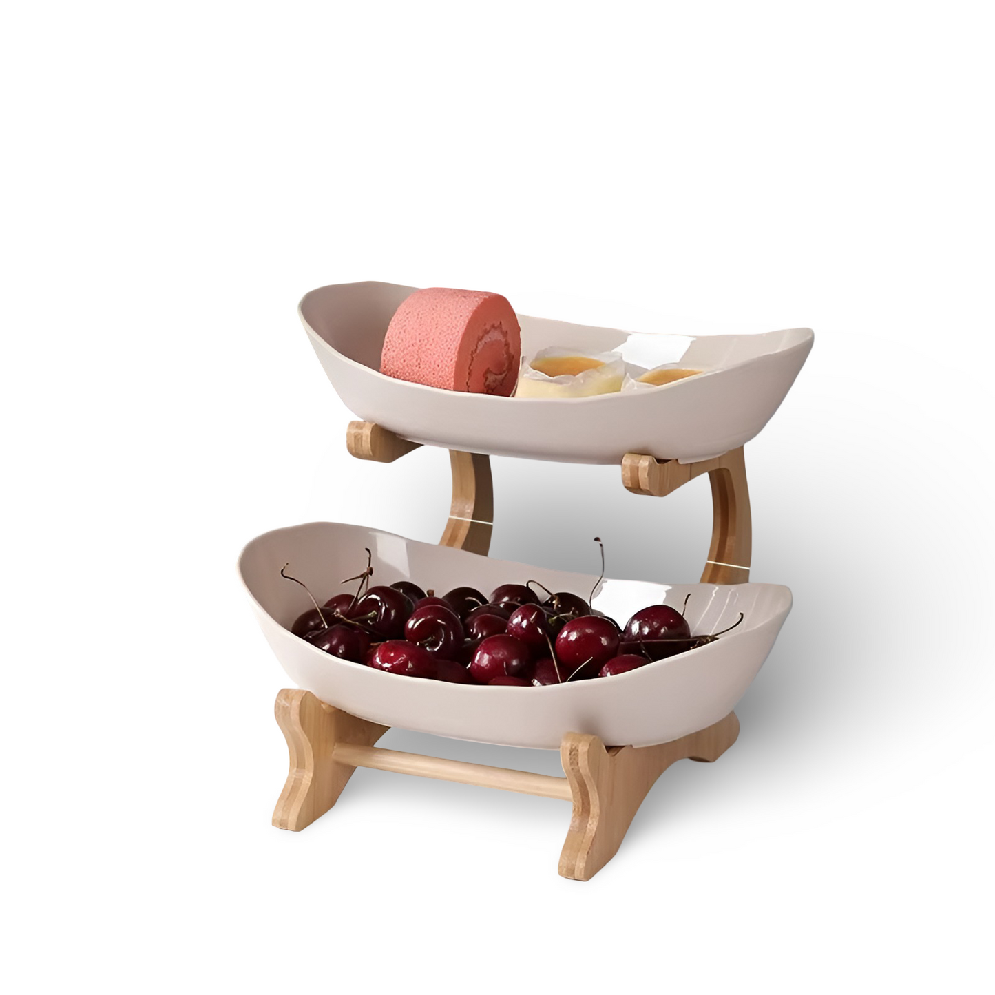 Natural Wooden Multi Tier Fruit Stand