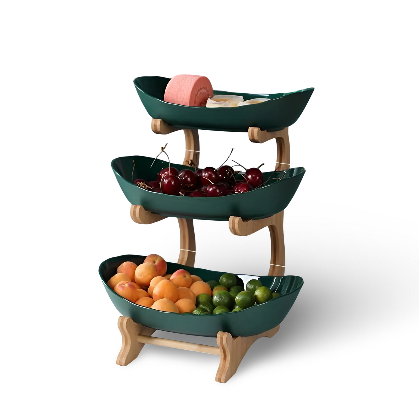 Natural Wooden Multi Tier Fruit Stand