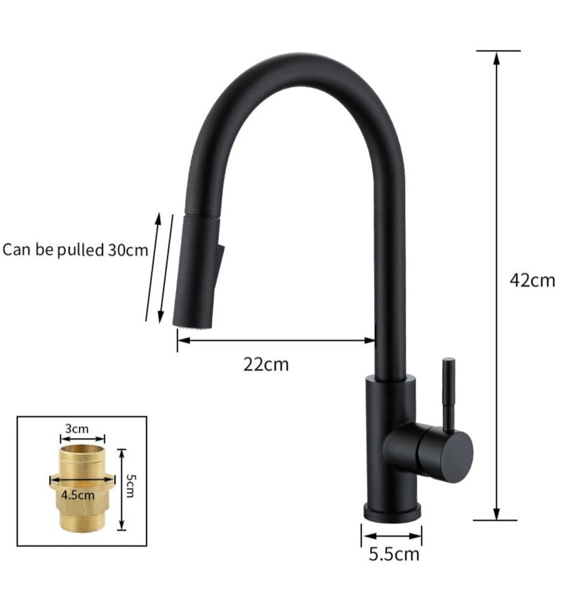 Hands-Free Kitchen Faucet with Flexible Spout