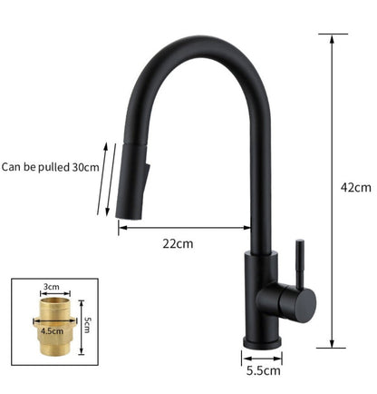 Hands-Free Kitchen Faucet with Flexible Spout