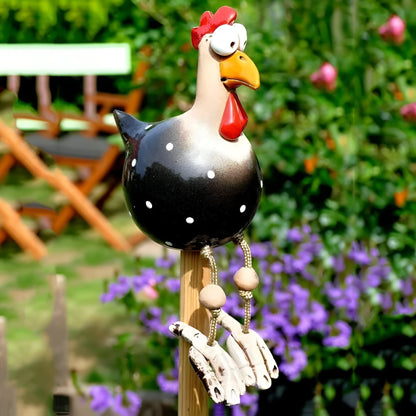 Colorful Large Rooster Yard Statue