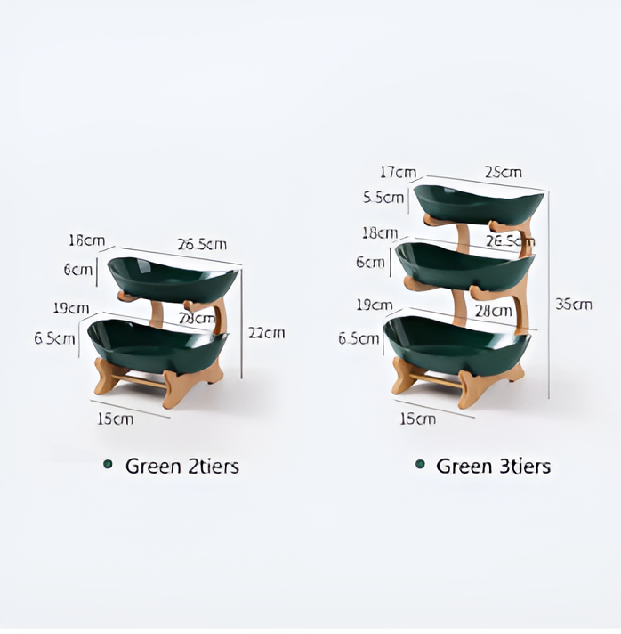 Natural Wooden Multi Tier Fruit Stand