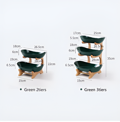 Natural Wooden Multi Tier Fruit Stand