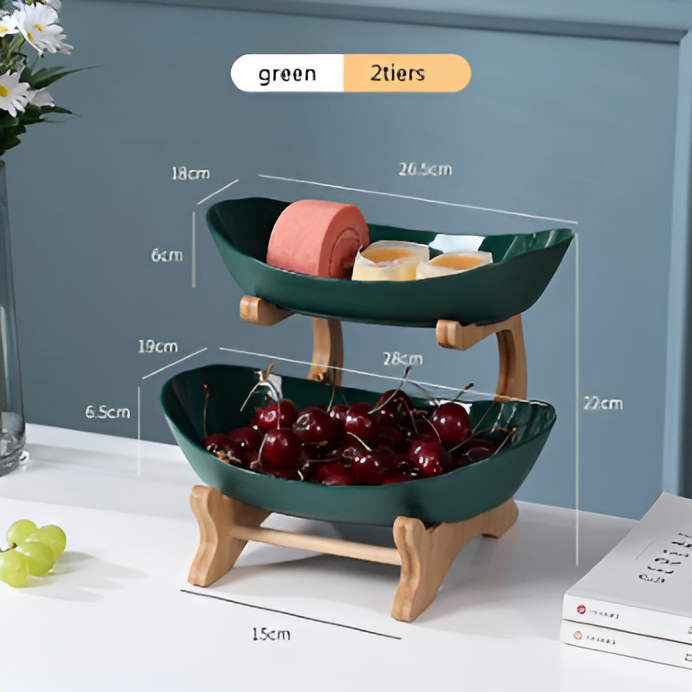 Natural Wooden Multi Tier Fruit Stand