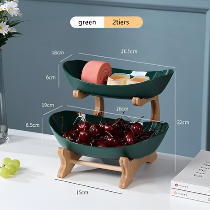 Natural Wooden Multi Tier Fruit Stand