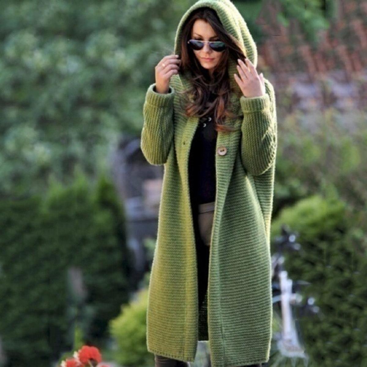 Cozy Oversized Open Front Cardigan for Ladies - Luxivelle