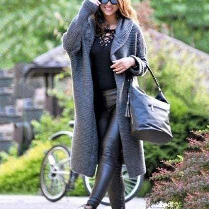 Cozy Oversized Open Front Cardigan for Ladies