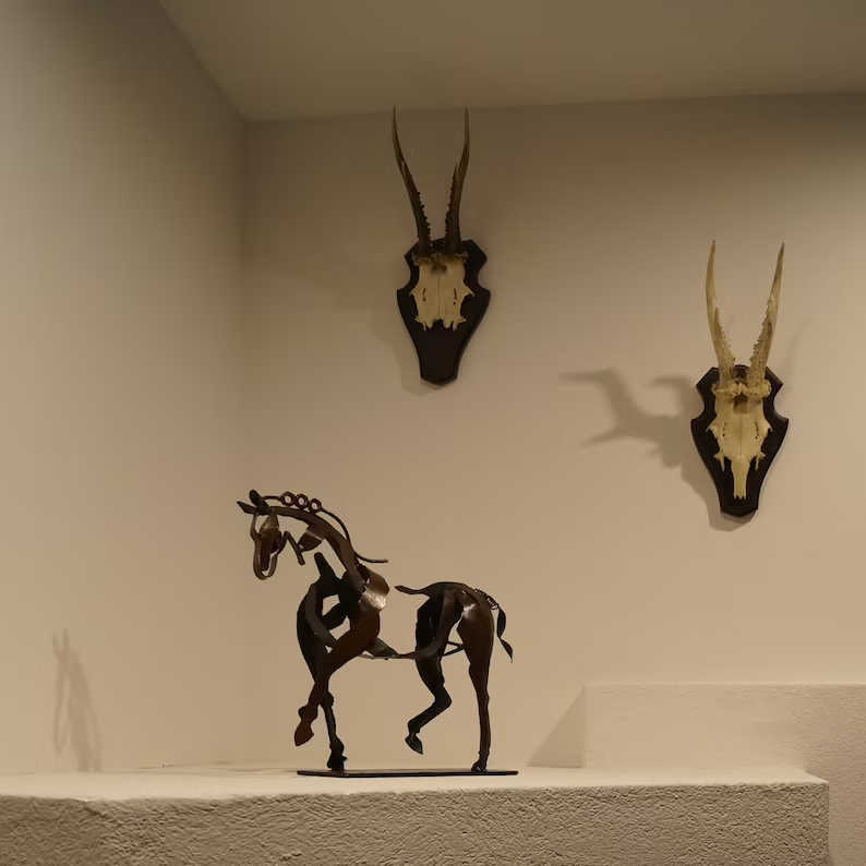 Unique Handcrafted Horse Metal Decor