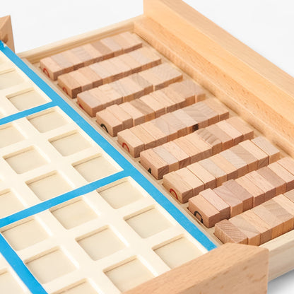 Traditional Wooden Puzzle Board Game with Storage
