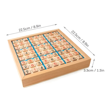 Traditional Wooden Puzzle Board Game with Storage