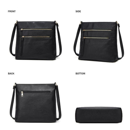 Classic Small Leather Crossbody Handbag for Women