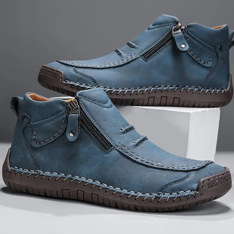 Men's Brown Ankle Boots Comfortable Summer Shoes - Luxivelle