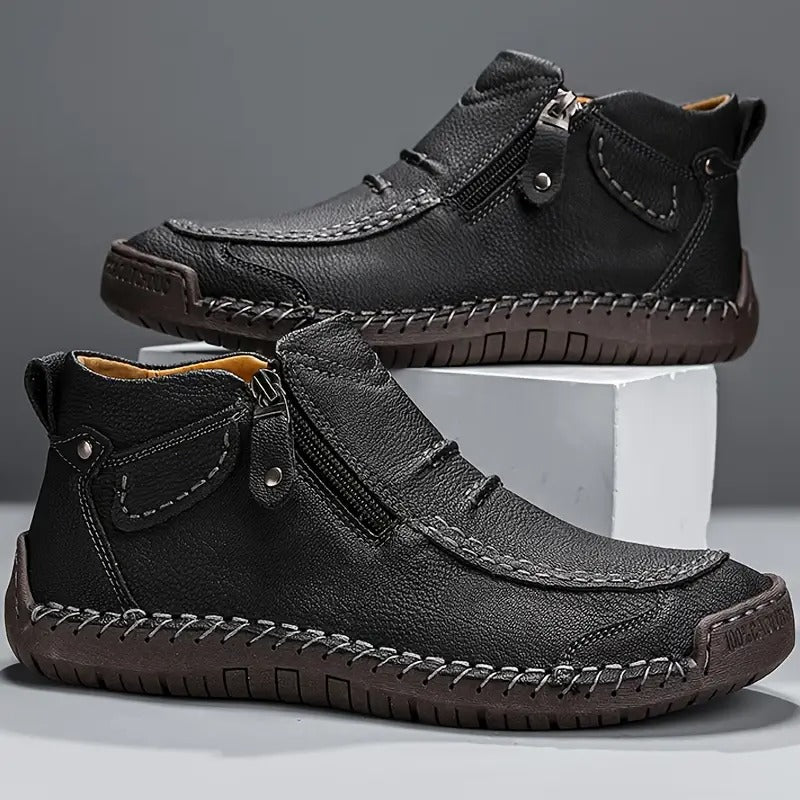 Men's Brown Ankle Boots Comfortable Summer Shoes