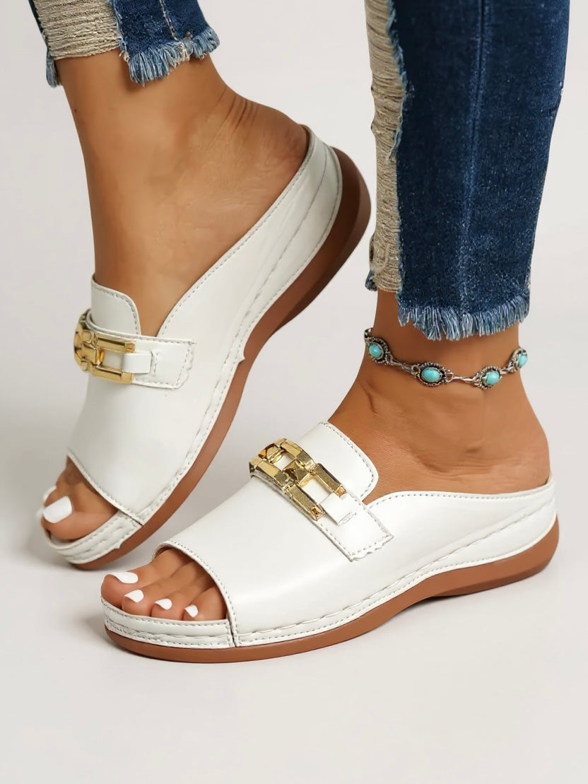 Comfortable Flat Slide Sandals