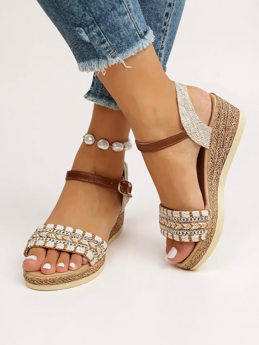 Woven High Heel Summer Sandals - Luxivelle