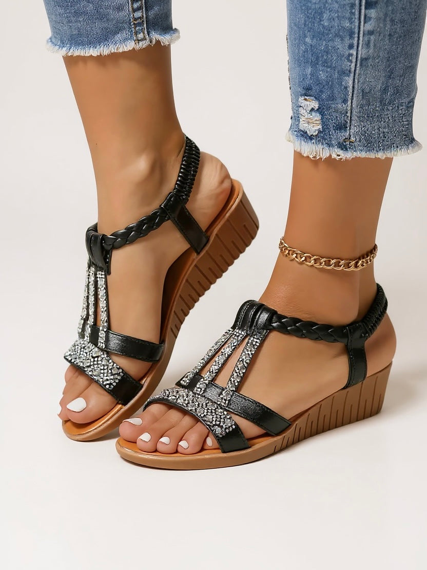 Decorated High Heel Sandals
